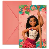 Disney+Principesse Vaiana 2 inviti per festa con buste set da 6 pezzi