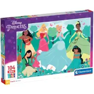 Disney+Principesse amiche 104 pezzi maxi supercolor puzzle - Clementoni