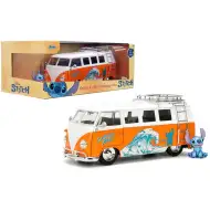 Disney Stitch – Volkswagen Bus del 1961 con miniatura di Stitch in scala 1/24 – Jada Toys