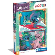 Disney+Stitch 2x20 pezzi Supercolor puzzle - Clementoni