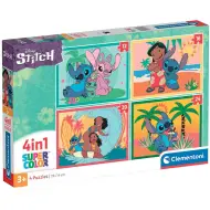 Disney+Stitch 4 in 1 Supercolor puzzle - Clementoni