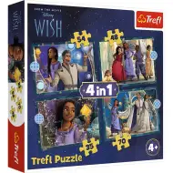 Disney+Wish: Puzzle 4 in 1 - Trefl