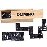 Domino classico in scatola di legno