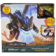 Dragon Trainer: Il Mondo Nascosto - Figura di drago Sdentato Ultimate Plasma Blast con luci e suoni, 38 cm - Spin Master