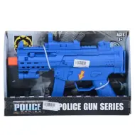 Effetti sonori di mitragliatrice della polizia in colore blu