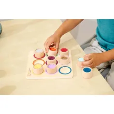 Eichhorn: Coppie di cilindri sensoriali in legno Montessori – Gioco in legno per lo sviluppo del tatto - Simba Toys immagine 3