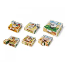 Eichhorn: Puzzle di cubi in legno – Puzzle di animali domestici per bambini piccoli - Simba Toys immagine 2