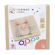 Eichhorn: Tavola Geoboard Montessori in legno – Sviluppo di forme, fantasia e motricità fine – Simba Toys