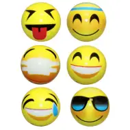 Emoji palla di gomma 6 cm in diverse varianti
