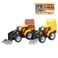 Engineering Truck: Set trattore con rimorchio e barili di olio 28cm
