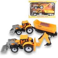 Engineering Truck: set di macchine da lavoro in 2 pezzi con trattori, rimorchio e scalpello