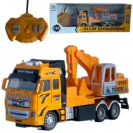 Escavatore o autogru da cantiere telecomandato RC con luci in due varianti, frequenza 27MHz, scala 1/36, 20 cm