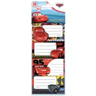 Etichette adesive per quaderni Cars, confezione da 20 pezzi