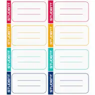 Etichette per quaderno Student 8 pz