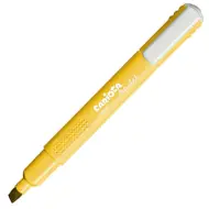 Evidenziatore color giallo pastello con punta tagliata - Carioca