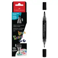 Faber-Castell: Black Edition Shake &amp; Paint doppia punta, marker nero da 3 mm e 1 mm