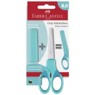 Faber-Castell: Forbici scolastiche Grip colore turchese con protezione lama