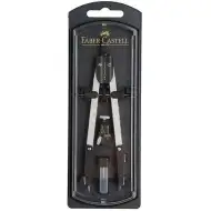 Faber-Castell: Kit Compasso a Bloccaggio Rapido – 3 pezzi, colore argento con adattatore universale