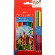 Faber-Castell: Matite colorate 12 pezzi + 3 pezzi Bicolor