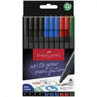 Faber-Castell: Penna a punta fine GRIP 0,4mm in 4 colori, set da 10 pezzi