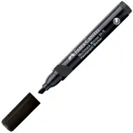 Faber-Castell: Pennarello indelebile nero a base di alcool con punta a scalpello