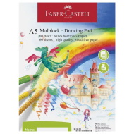 Faber-Castell: Quaderno da disegno A5, 100 fogli, 80g