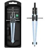 Faber-Castell: Set compasso GRIP blu ghiaccio con regolazione rapida