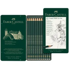 Faber-Castell: Set di 12 matite di grafite Castell 9000 in scatola di metallo immagine 2