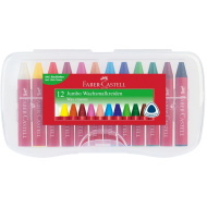 Faber-Castell: Set di 12 pastelli a cera Jumbo triangolari