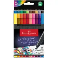 Faber-Castell: Set di 20 pennarelli fineliner Grip da 0,4 mm