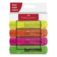 Faber-Castell: Set di 4 evidenziatori fluorescenti neon 1546