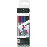 Faber-Castell: Set di 4 pennarelli Multimark per pellicole, F