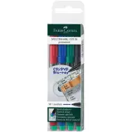 Faber-Castell: Set di 4 pennarelli alcolici Multimark M da 1 mm