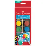 Faber-Castell: Set di acquerelli 12 pezzi con dischi da 30 mm
