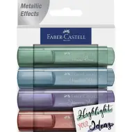 Faber-Castell: Set di evidenziatori metallici 1546, confezione da 4 pezzi