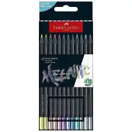 Faber-Castell: Set di matite colorate edizione Black in metallo, 12 pezzi