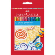 Faber-Castell: Set di pastelli a cera Twist, 12 pezzi