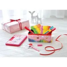 Faber Castell: Set di pennarelli Connector 33 pezzi in scatola di metallo con motivo ballerina immagine 2