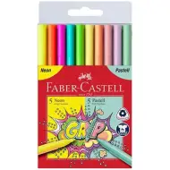 Faber-Castell: Set di pennarelli Grip neon e pastello 5+5 pezzi