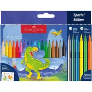 Faber-Castell: Set di pennarelli con dinosauri, confezione da 18+6 pezzi