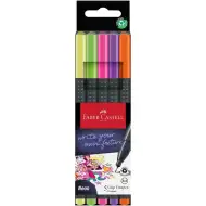 Faber-Castell: Set di penne fineliner Grip neon 0,4 mm, confezione da 5 pezzi