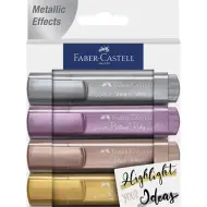 Faber-Castell: Set evidenziatori metallici 1546 confezione da 4 pezzi