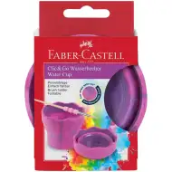 Faber-Castell: bicchiere per pennelli Click and Go in marmo rosa