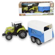 Farm Truck: Rimorchio per trattore per trasporto cavalli, con luci e suoni, 23 cm