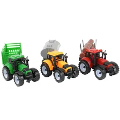Farmer Truck: Set di 3 trattori agricoli con rimorchio 28cm immagine 5