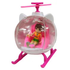 Fashion Sport Car: Set auto sportiva rosa con luci e suoni, con elicottero immagine 12