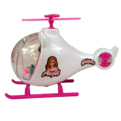 Fashion Sport Car: Set auto sportiva rosa con luci e suoni, con elicottero immagine 13
