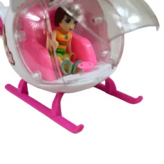 Fashion Sport Car: Set auto sportiva rosa con luci e suoni, con elicottero immagine 15