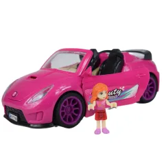 Fashion Sport Car: Set auto sportiva rosa con luci e suoni, con elicottero immagine 3