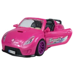 Fashion Sport Car: Set auto sportiva rosa con luci e suoni, con elicottero immagine 4